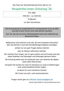 Neupächter:innen-Schulung 2026